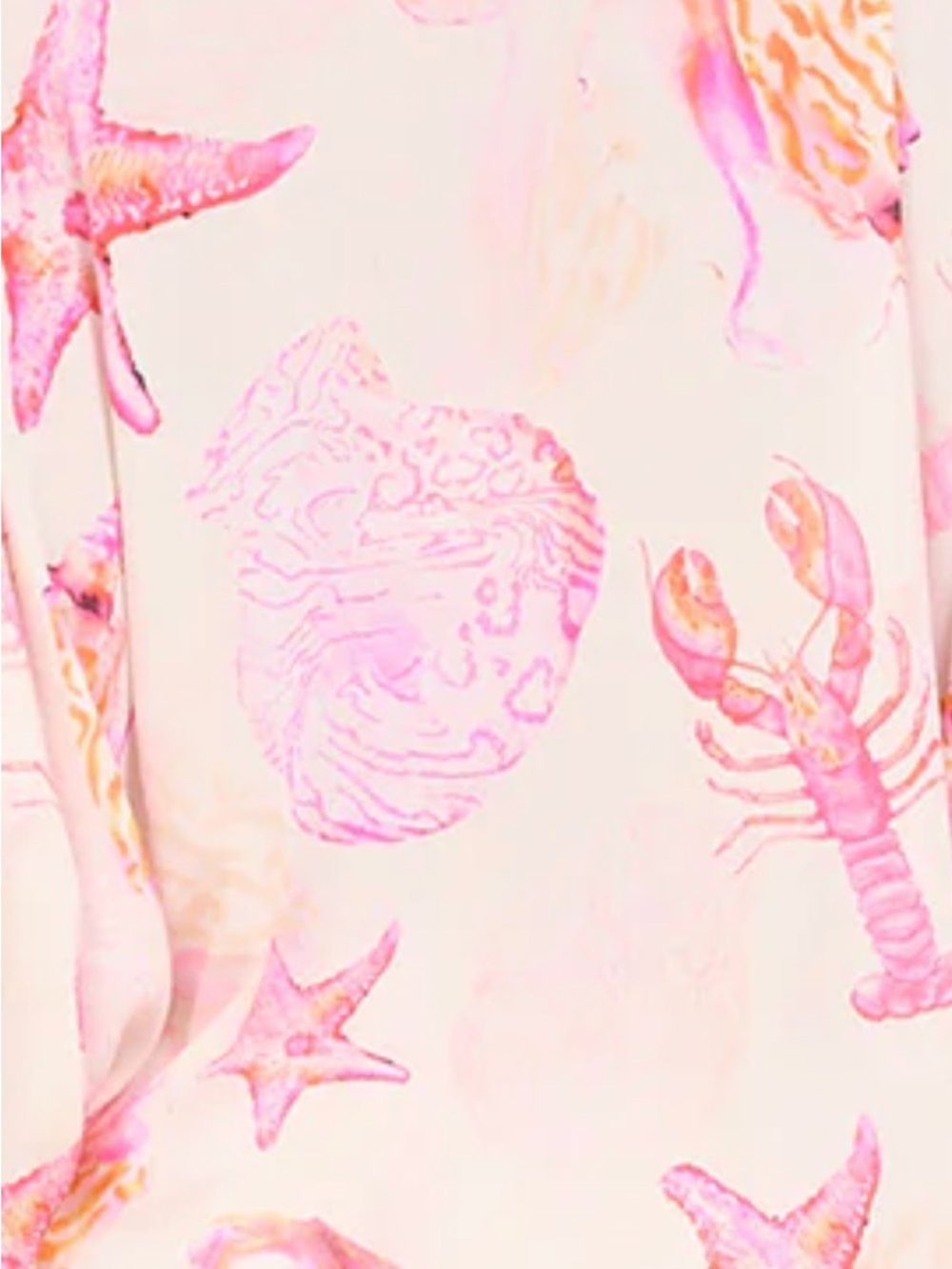 Surf Gypsy Pink Seashell & Lobster Print Romper, Size Medium, NWT